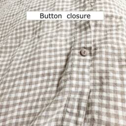 Natural Gingham Comforter/Duvet Cover Linen Bedding Set All Sizes Duvet Cover Queen With 2 Pillowcases Quilt - thumbnail 2