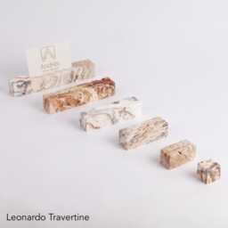 Travertine Card Holder, Marble Menu Jewelry Display, Name Tag Wedding Bar Sign, Stone Place Holders - thumbnail 2