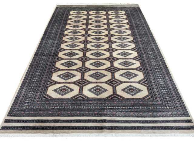 7x10 Beige Color Bokhara Rug - 2.00x3.00 Bedroom Luxury Area Turkish Fine Quality Afghan - image 1