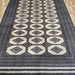 7x10 Beige Color Bokhara Rug - 2.00x3.00 Bedroom Luxury Area Turkish Fine Quality Afghan - thumbnail 2
