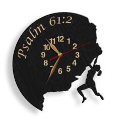 Wall Clock Rock Climber Gift, Non-Ticking, Girl Or Guy Climbing Female Male, Woman Man Large 12-18Inch - thumbnail 4