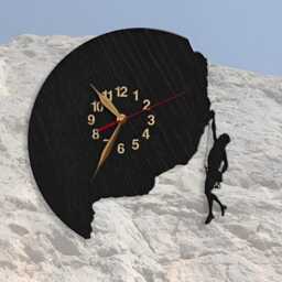 Wall Clock Rock Climber Gift, Non-Ticking, Girl Or Guy Climbing Female Male, Woman Man Large 12-18Inch - thumbnail 3