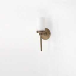 Brass Wall Sconce Light - Light- With Alabaster Shade, Ul Listed, No.0408 - thumbnail 2