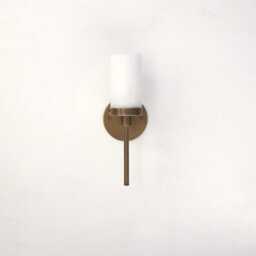 Brass Wall Sconce Light - Light- With Alabaster Shade, Ul Listed, No.0408 - thumbnail 3