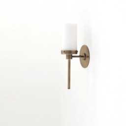Brass Wall Sconce Light - Light- With Alabaster Shade, Ul Listed, No.0408