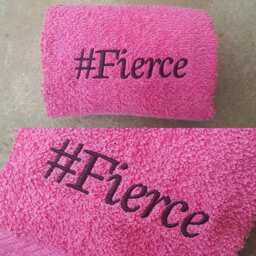 Fierce Hashtag Sweat Towel, Gym Towel Gifts, Sports Fitness Exercise Towels - thumbnail 1