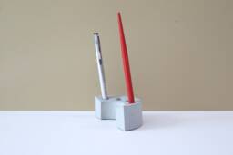 Handmade Concrete Pen Holder Minimalist Desk Organizer