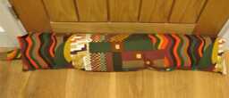 Draught Excluder, Liberty Bauhaus Door Stopper, 60S Vintage Cotton Draft Collier Campbell Window Draught Dodger - thumbnail 1
