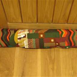 Draught Excluder, Liberty Bauhaus Door Stopper, 60S Vintage Cotton Draft Collier Campbell Window Draught Dodger - thumbnail 3
