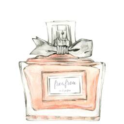 Perfume Bottle Print, Girly Pink Perfume, Feminine Wall Art, Bedroom Decor, Watercolour Flowers, Glamour Beauty, Gift For Her - thumbnail 2