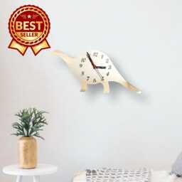 Brontosaurus Dinosaur Acrylic Clocks - Many Colours Available - Bespoke Shapes & Sizes Made - thumbnail 1