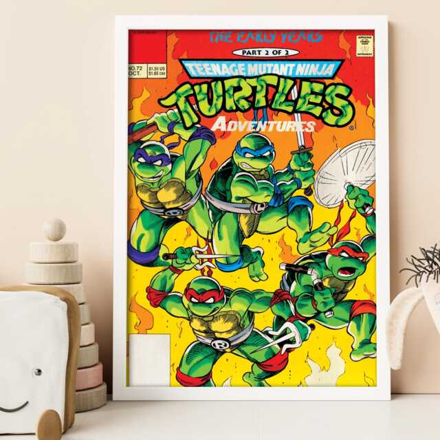 Teenage Mutant Ninja Turtles Print - Comic Cover No 72 Oct Poster World Of Tmnt Wall Art - image 1