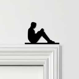 Door Topper Man Reading Book Various Colours Top Of Decorative Sign - Novelty Wall Decor, Frame Art, Art - thumbnail 1
