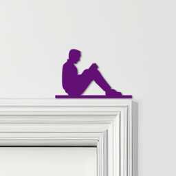 Door Topper Man Reading Book Various Colours Top Of Decorative Sign - Novelty Wall Decor, Frame Art, Art - thumbnail 4