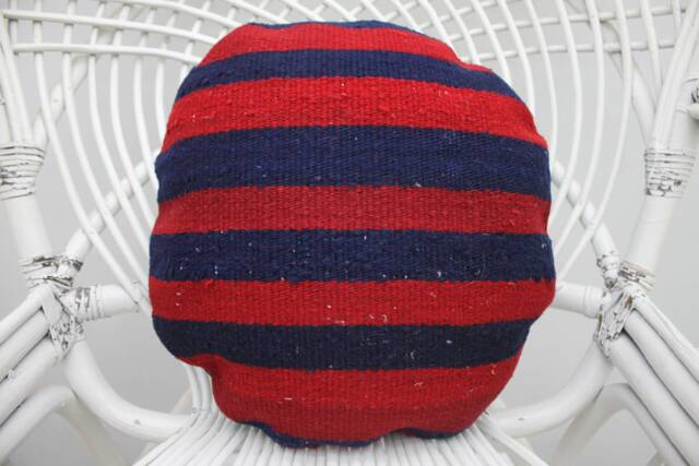 Designer Pillows, Kilim Pillow Covers, Turkish Pillow, 16x16 Pink Cushion Case, Round Ikat 151 - image 1