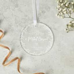 New Home Personalised Frosted Christmas Ornament Gift - in First 2025 - thumbnail 1