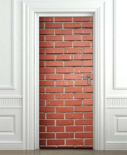 Red Bricks Wall Decal, Door Sticker, Decor, Mural, Wallpaper, Home Decor - image 1