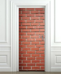 Red Bricks Wall Decal, Door Sticker, Decor, Mural, Wallpaper, Home Decor - thumbnail 1