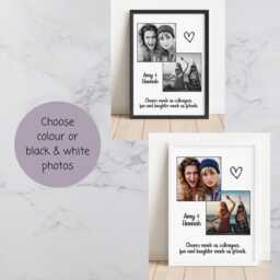 Chance Made Us Collegues Photo Print For Work Bestie, Framed Birthday Gift Bestie - thumbnail 2