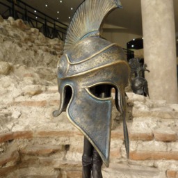 Handmade Greek Corinthian Helmet Ancient Greece Armor, Cosplay Larp - thumbnail 4