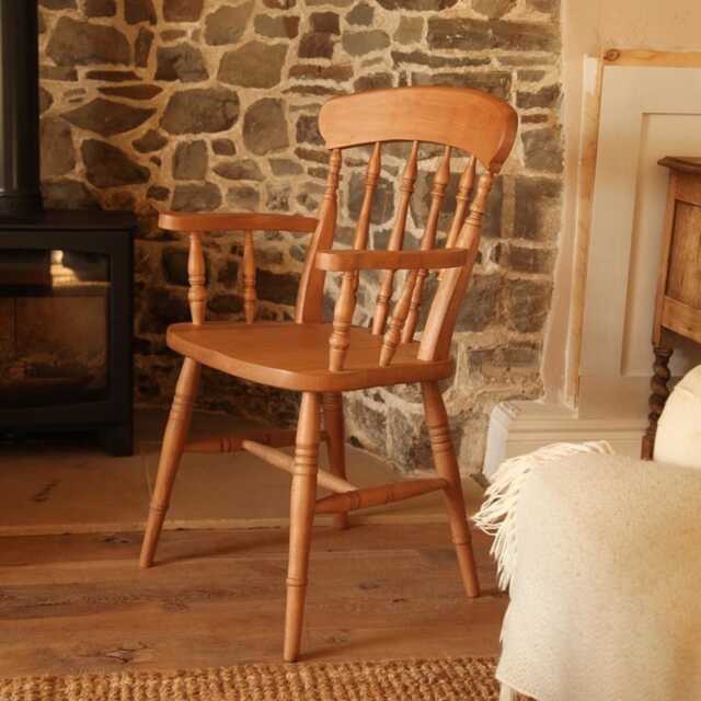 Farmhouse Carver Spindle Back Kitchen Dining Chair - image 1