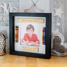 Personalised First Day At School Photo Box Frame - Choice Of Black, Grey Or White - thumbnail 3