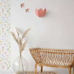Terracotta & Gold Flower Wall Light - thumbnail 2