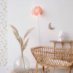Terracotta & Gold Flower Wall Light - thumbnail 4