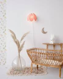 Terracotta & Gold Flower Wall Light - thumbnail 1