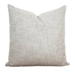 Neutral Tweed Pillow Cover Textured Covers Tan Decorative Throw 16 X 26 -- Emma - thumbnail 3