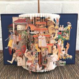 Indian Miniature Paintings . A Stunning Unique Book Sculpture - thumbnail 2