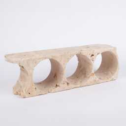 Handmade Travertine Wine Bottle Holder Unique Rack - thumbnail 4