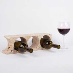 Handmade Travertine Wine Bottle Holder Unique Rack