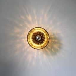 Flush Mount Wall Sconce Or Ceiling Lighting Fixture, Upcycled Vintage Green Glass 8 - thumbnail 4