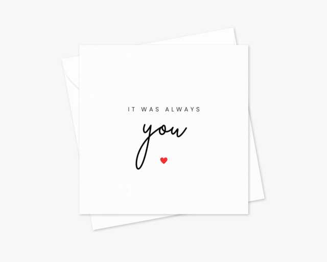 It Was Always You Anniversary Card, Happy Wedding Husband Wife Boyfriend Girlfriend Fiance, Gift For Him Her, Our Date - image 1