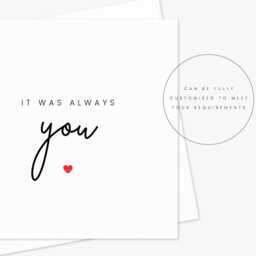 It Was Always You Anniversary Card, Happy Wedding Husband Wife Boyfriend Girlfriend Fiance, Gift For Him Her, Our Date - thumbnail 2