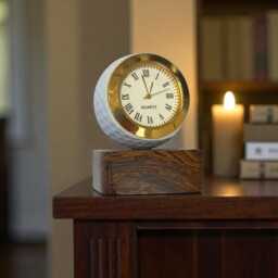 Personalised Golf Ball Clock Engraved Desk Ornament Gift For Fans Player Lover Decor - thumbnail 3