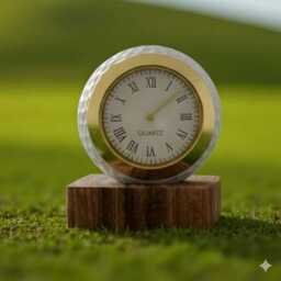 Personalised Golf Ball Clock Engraved Desk Ornament Gift For Fans Player Lover Decor - thumbnail 2