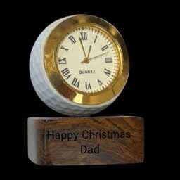 Personalised Golf Ball Clock Engraved Desk Ornament Gift For Fans Player Lover Decor - thumbnail 4