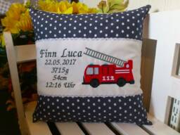 Pillow - Cover For Birth - Fire Brigade Dark Blue Stars - thumbnail 1