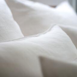 White Linen Bedding Queen Set - Duvet Cover, 4 Pillow Cases , Wedding Gift, White Linen - thumbnail 2