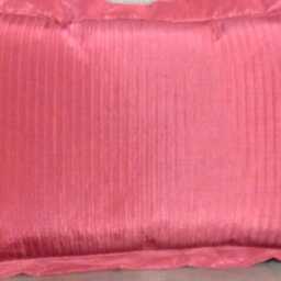 Waverly Tulip Fabric Pillows, Burgundy Plaid Silk, Set Of 3 - thumbnail 3