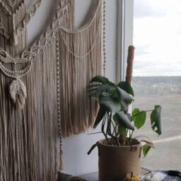 Large Macrame Wall Hanging, Boho Chic Decor - thumbnail 2