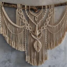 Large Macrame Wall Hanging, Boho Chic Decor - thumbnail 4
