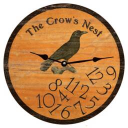 Personalized Black Crow Clock - Whatever Clock