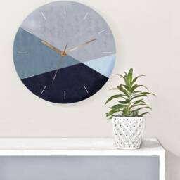 Geometric Wall Clock, Minimalist Clock , Large Modern Decorative Bedroom Analog Silent - thumbnail 2