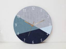 Geometric Wall Clock, Minimalist Clock , Large Modern Decorative Bedroom Analog Silent - thumbnail 1