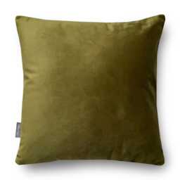 Luxury Super Soft Velvet Cushion, Olive Green in 3 Sizes - Square Or Rectangular, Feather Filling Option Covers Only With Optional Piping