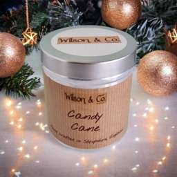 Candy Cane Scented Christmas Candle 230G - Winter Candle Gift in A Tin - thumbnail 1