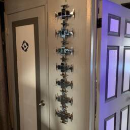Modern Metal Wall Hanging Chrome Mid Century Googie Automotive Inspired - thumbnail 2